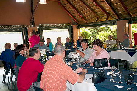 Friends fellowship around Lunch